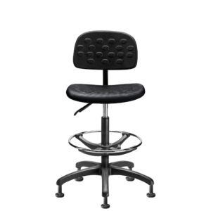 Silla de trabajo de uso industrial color negro