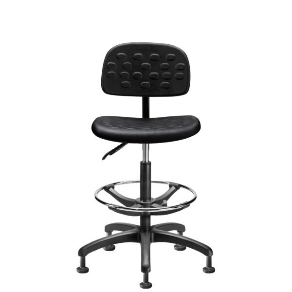 Silla de trabajo de uso industrial color negro