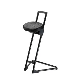 Banco Sit-Stand Antifatiga de uso industrial color negro