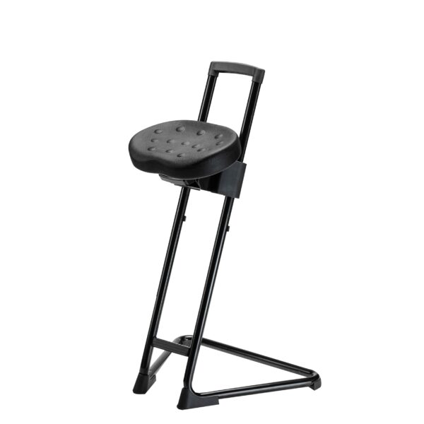 Banco Sit-Stand Antifatiga de uso industrial color negro