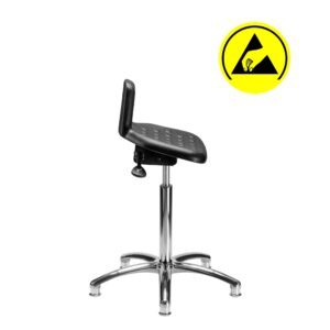 Banco sit-stand antifatiga antiestático (ESD) color negro