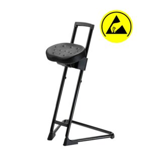 Banco sit-stand antifatiga, antiestático (ESD) color negro